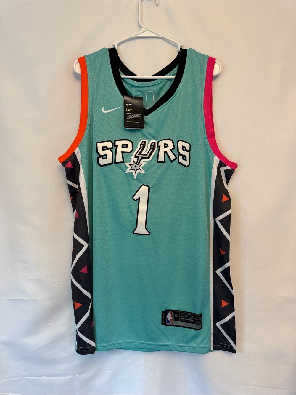 NBA Nike City Edition San Antonio Spurs Victor Wembanyama Jersey #1 Mens Size 52